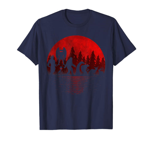 Bigfoot Loch Ness Monster Mothman And Others! Funny Cryptid T-Shirt