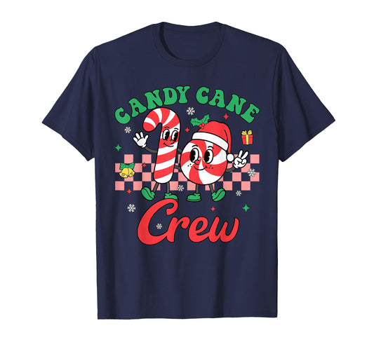 Candy Cane Crew Christmas Love Candy Xmas Boys Girls Kids T-Shirt