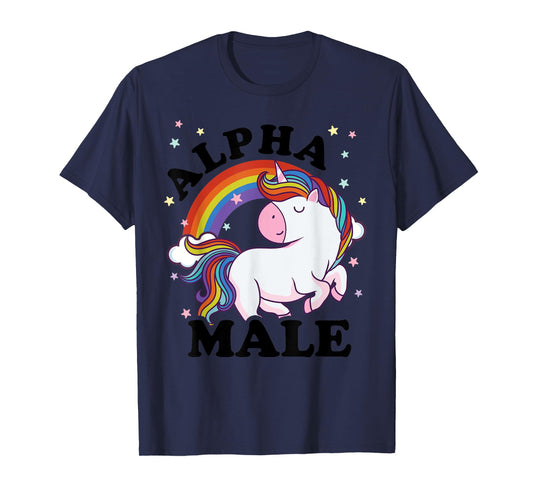 Alpha Male Unicorn Rainbow Masculinity Positivity T-Shirt