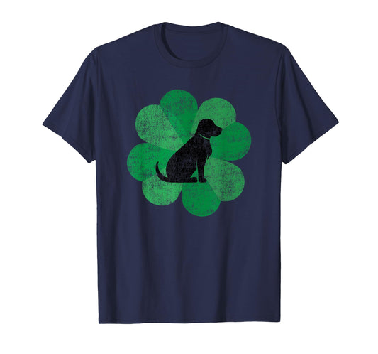 Black Lab St. Patrick's Day - Retro Labrador Retriever T-Shirt