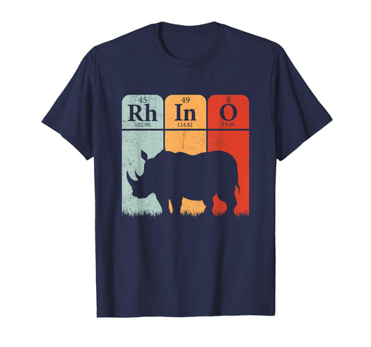 Hippo Chemistry Periodic Table Elements Rhinoceros Lover T-Shirt