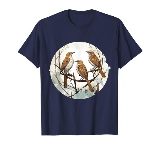 Brown Thrasher Geometric Patten Art,Cute Brown Thrasher Love T-Shirt