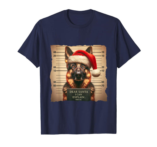 German Shepherd Dog Christmas Dear Santa I Can Explain T-Shirt