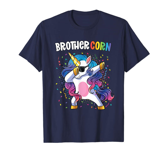 Brothercorn Boys Unicorn Birthday Dabbing Unicorn Brother T-Shirt