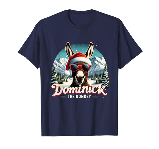 Merry Christmas Dominick the Donkey Costume Christmas Donkey Cheer T-Shirt
