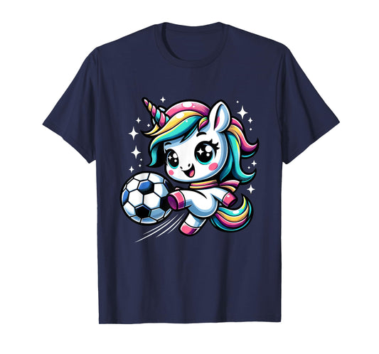 Cute Unicorn Playing Soccer T-Shirt