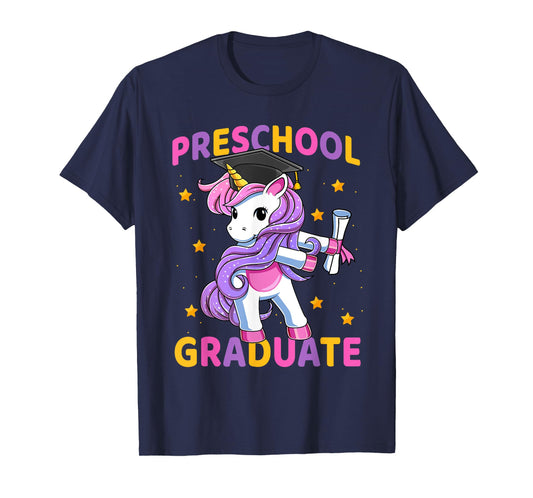 Flossing Unicorn Preschool Graduation for Girls Kids T-Shirt