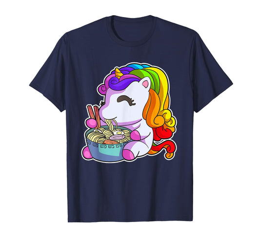 Kawaii Ramen Shirt Women Ramen Noodles Gift Unicorn Girls T-Shirt