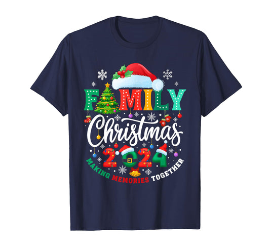 Family Christmas 2024 Matching Outfit Xmas Squad Santa Group T-Shirt