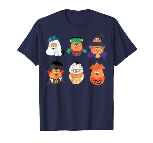 Chicken Nugget Halloween Retro 90S Pumpkin Boo T-Shirt