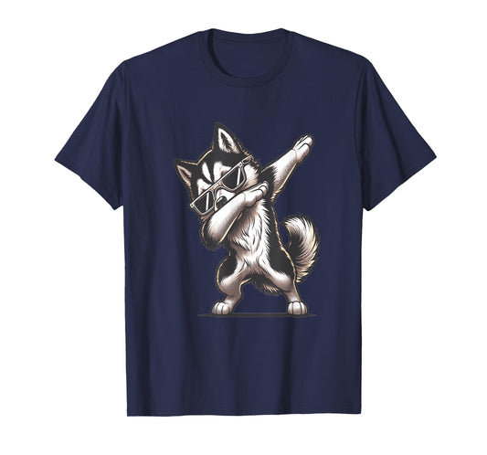 Dab Alaskan Husky Dancing Dabbing Dog Men Women Girls Kids T-Shirt