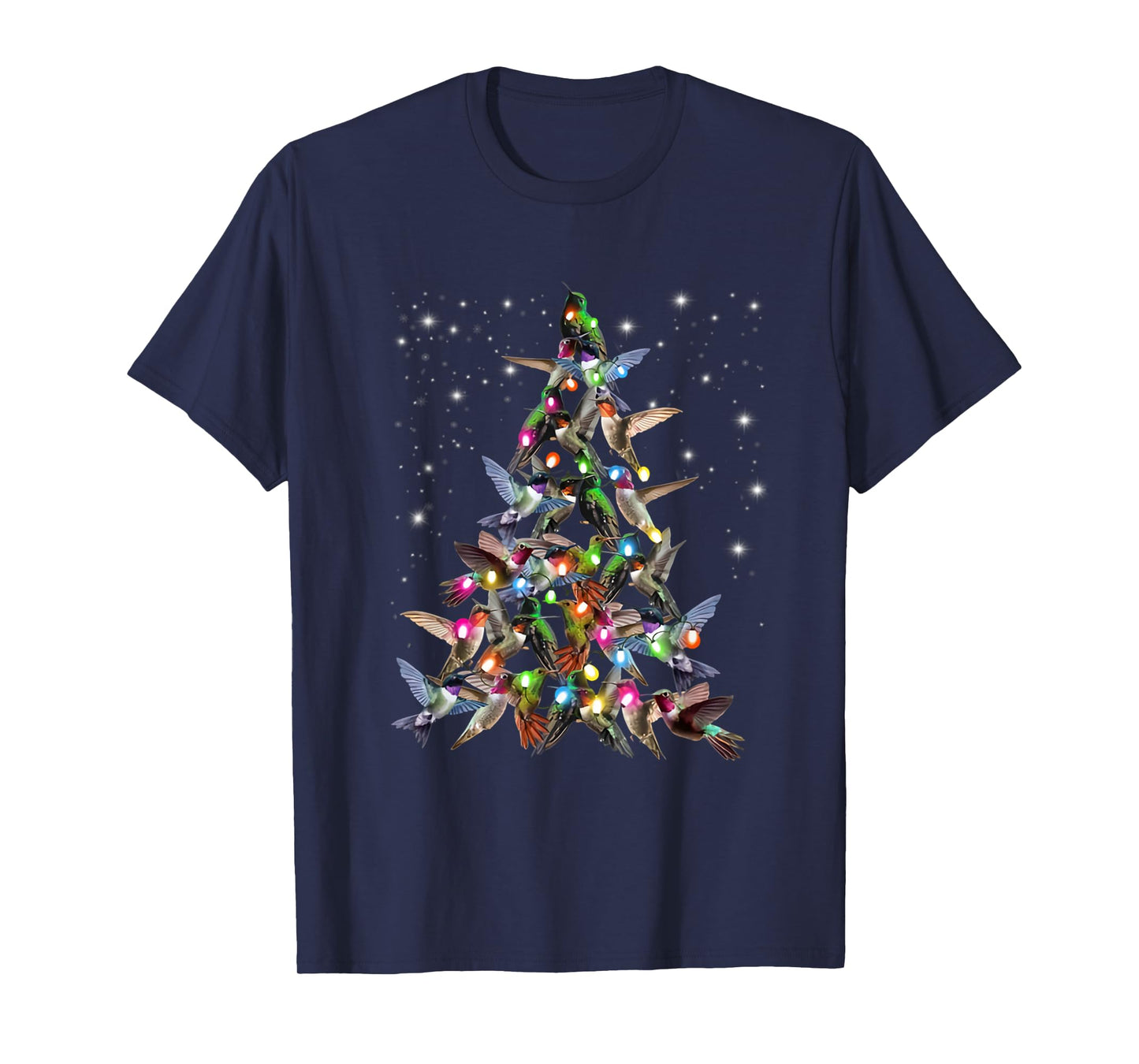 Hummingbird Christmas Tree- Funny Birds Xmas Decorations T-Shirt