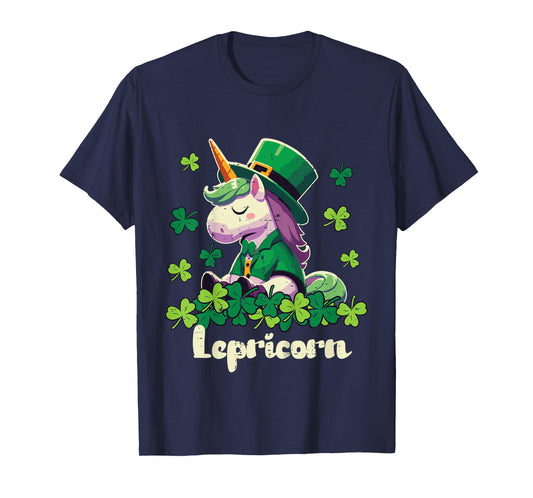 Kids St Patricks Day Unicorn Lepricorn Saint Pattys Girls Kids T-Shirt