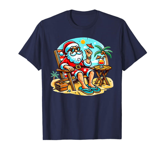 Xmas In July Santa Summer Christmas In June Beach Boys Girls T-Shirt