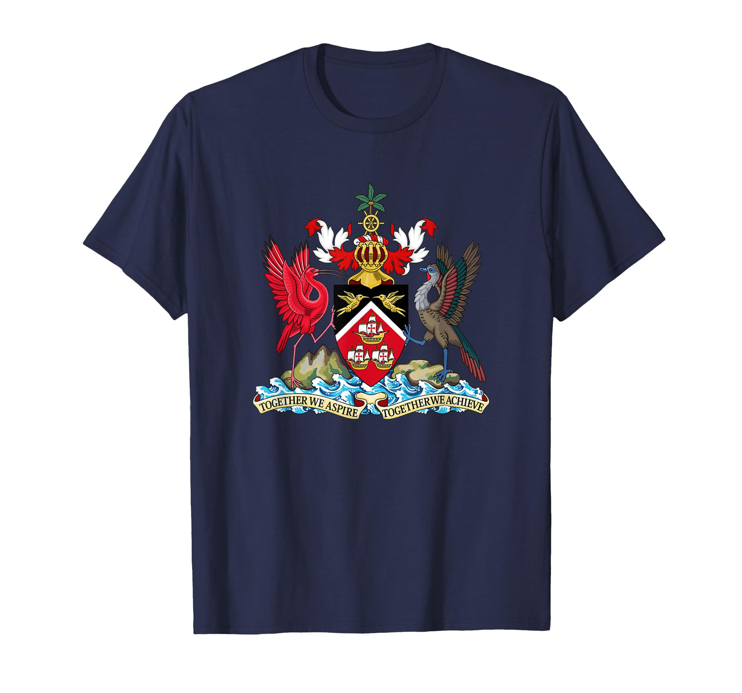 Trinidad & Tobago Coat Of Arms Emblem Symbol Birds T-Shirt T-Shirt