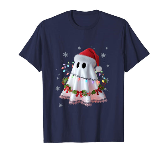 Ghost Christmas Santa Spooky Christmas T-Shirt