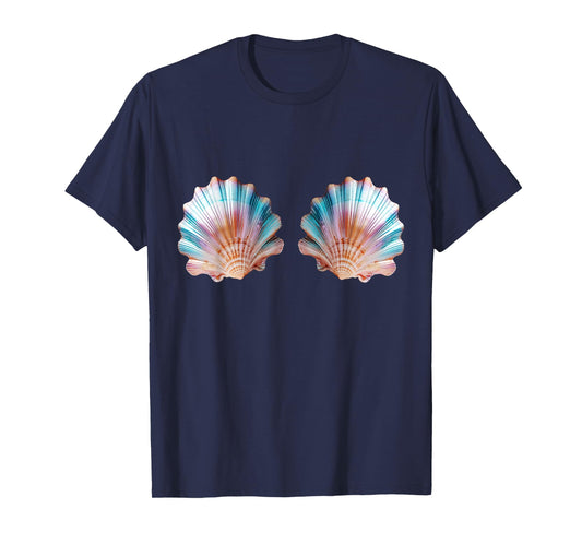 Mermaid, sea, shell, bra, costume, Carnival, party, outfit T-Shirt