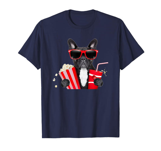 French Bulldog Sunglasses Movie Cinema Tshirt Dog Lover Gift T-Shirt