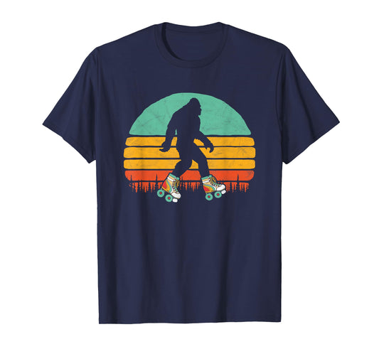 Retro Bigfoot Roller Skating Sasquatch 80s Skater Graphic T-Shirt