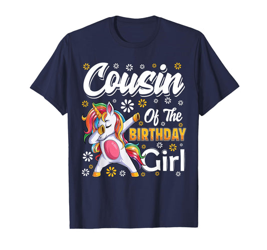 awesome dabbing unicorn birthday Cousin Family Matching T-Shirt