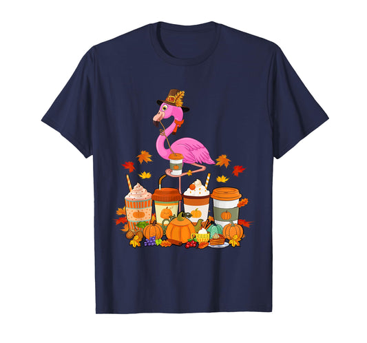 Thanksgiving Flamingo Wearing Hat Case Coffee Cups Lover T-Shirt