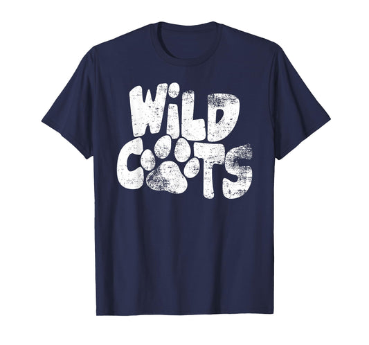 Wildcats Football School Sports Fan Team Spirit T-Shirt