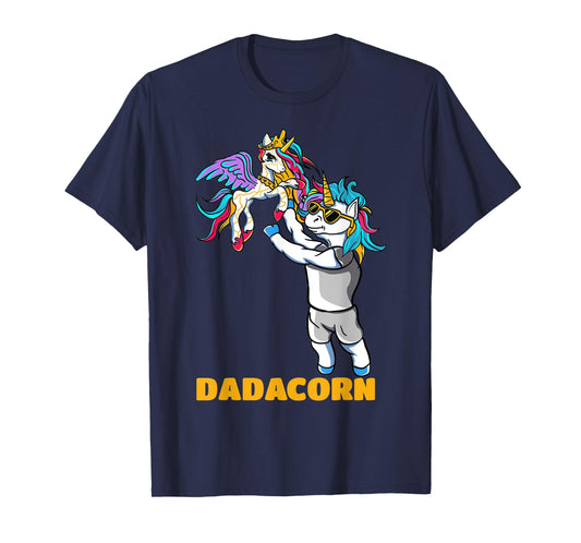 Dadacorn Unicorn Dad for a Family Daddy Fathers Day T-Shirt