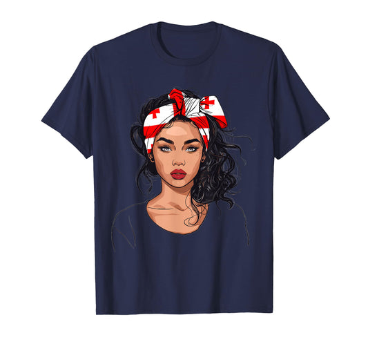 Georgian Flag Souvenirs Products for Women Georgia T-Shirt