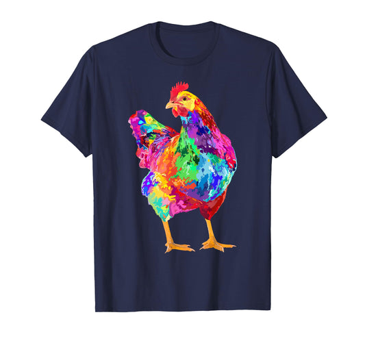 Chicken Lover Gifts Chicken Womens Colorful Cool Hen Mens T-Shirt