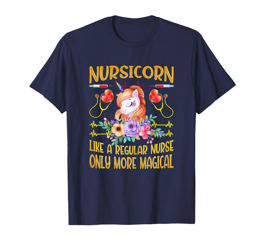 Nursing Shirts For Nurses Funny, Nurse Unicorn Nursicorn T-Shirt