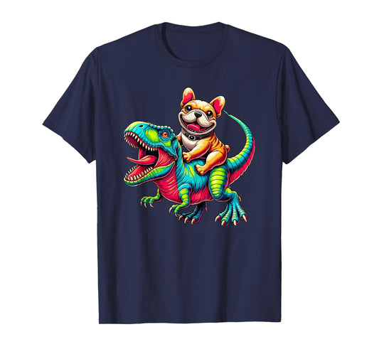 Dinosaur T-Rex French Bulldog Tyrannosaurus Rex Frenchie T-Shirt for Men Women Kids
