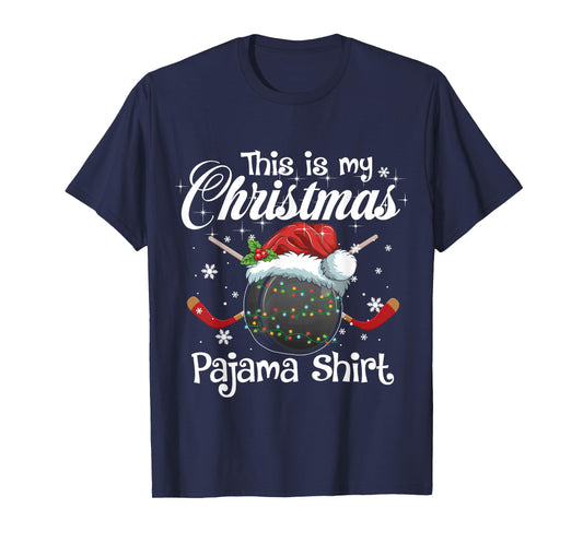 This Is My Christmas Pajama Xmas Hockey Family Matching T-Shirt