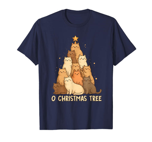 Merry Catmas Funny Christmas Tree, Cats Xmas Meow Christmas T-Shirt
