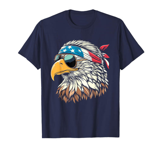Bald Eagle 4th of July USA American Flag Patriotic Men Women T-Shirt