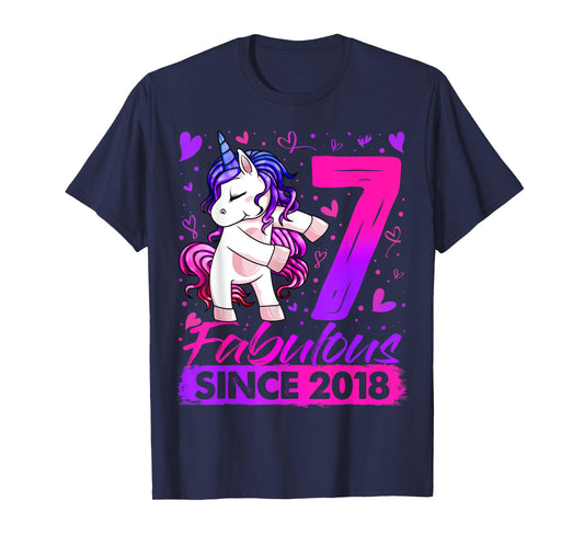 7 Year Old Unicorn Gifts For Girls 7th Birthday Girl Party T-Shirt