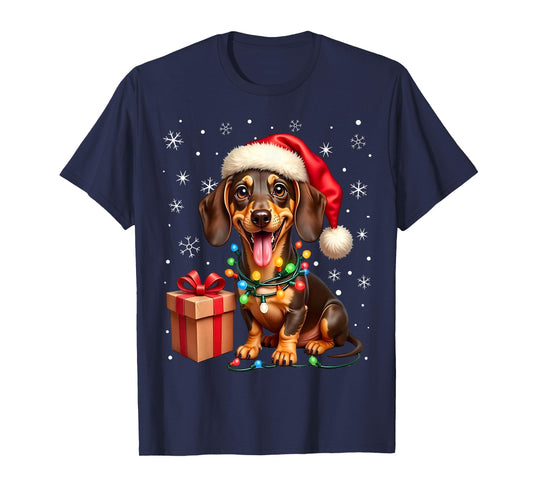 Dachshund Santa Claus Wiener Dog Costume Dachshund Xmas T-Shirt