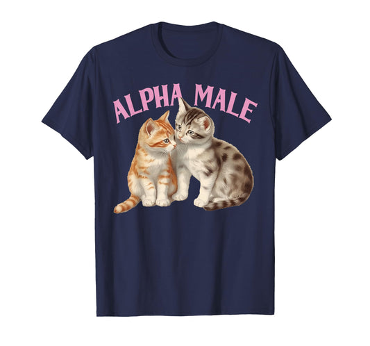 Alpha Cat Male Unicorn Ironic Humor Funny Kitten Weird Y2K T-Shirt