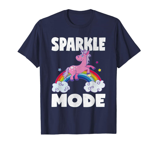 Sparkle Mode Unicorns Magic Sparkle Rainbow Unicorn T-Shirt T-Shirt