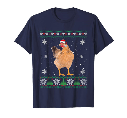 Santa Chicken Ugly Sweater Animals Christmas Pajama T-Shirt