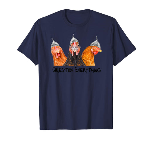 Tin Foil Hat Social Club Chicken Funny Conspiracy Theorist T-Shirt