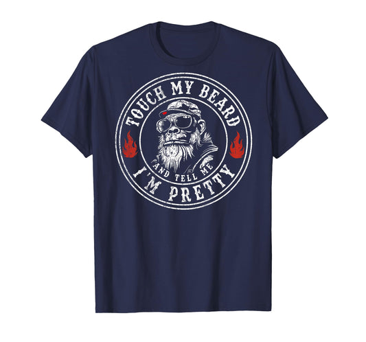 (On Back) Touch My Beard and Tell Me I'm Pretty Monkey Men T-Shirt