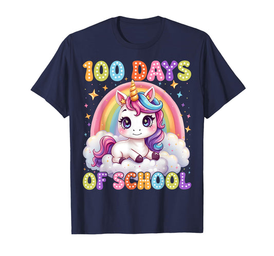 100 Days Of School Unicorn 100th Day Of School Teacher Kids T-Shirt