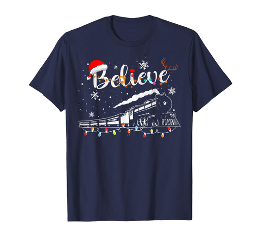 Christmas Train Christmas Believe Express Xmas Santa T-Shirt