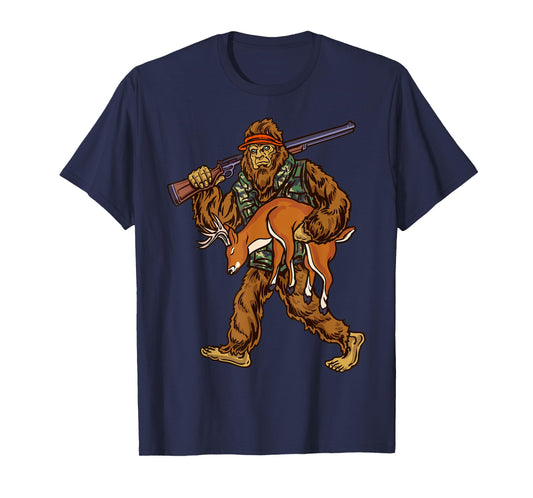 White Tail Deer Hunting Bigfoot Hunter T-Shirt