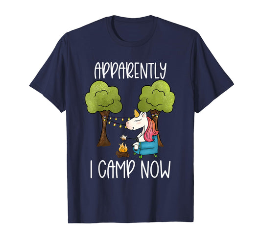 Childrens Glamping Gear Unicorn Camping Girls Campfire Smore T-Shirt