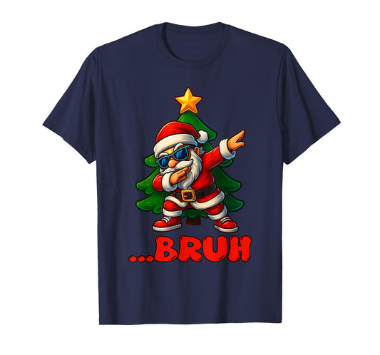 Bruh Dab Santa Claus Funny Kids Boys Mens Christmas T-Shirt