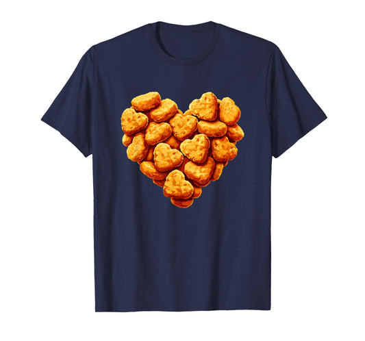 Chicken Nuggets Are My Valentine Heart Funny Valentines Day T-Shirt