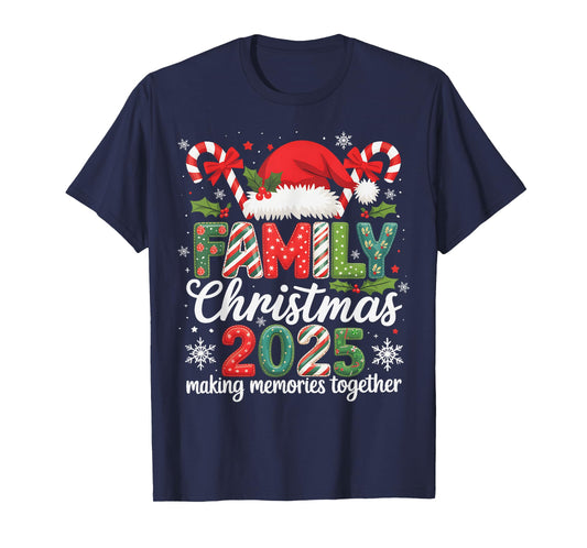 Family Christmas 2025 Matching Group Outfit Xmas Squad Santa T-Shirt