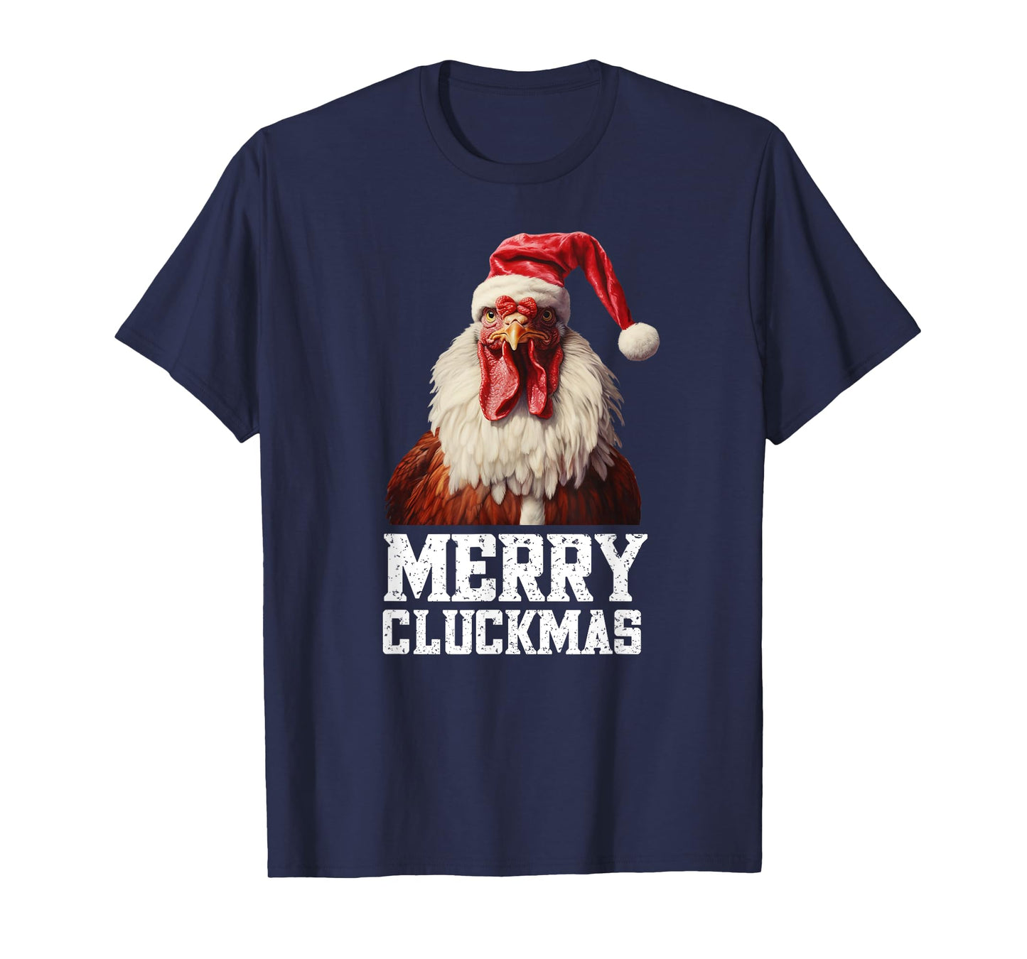 Funny Chicken Santa Farm Bird Xmas Humor Rooster Christmas T-Shirt