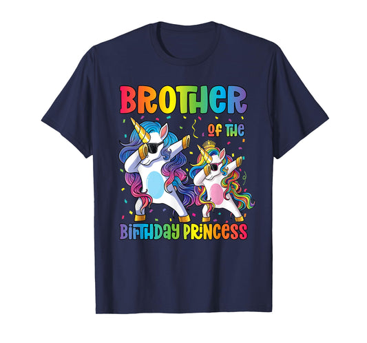 Brother of the Birthday Princess Shirt Dabbing Unicorn T-Shirt